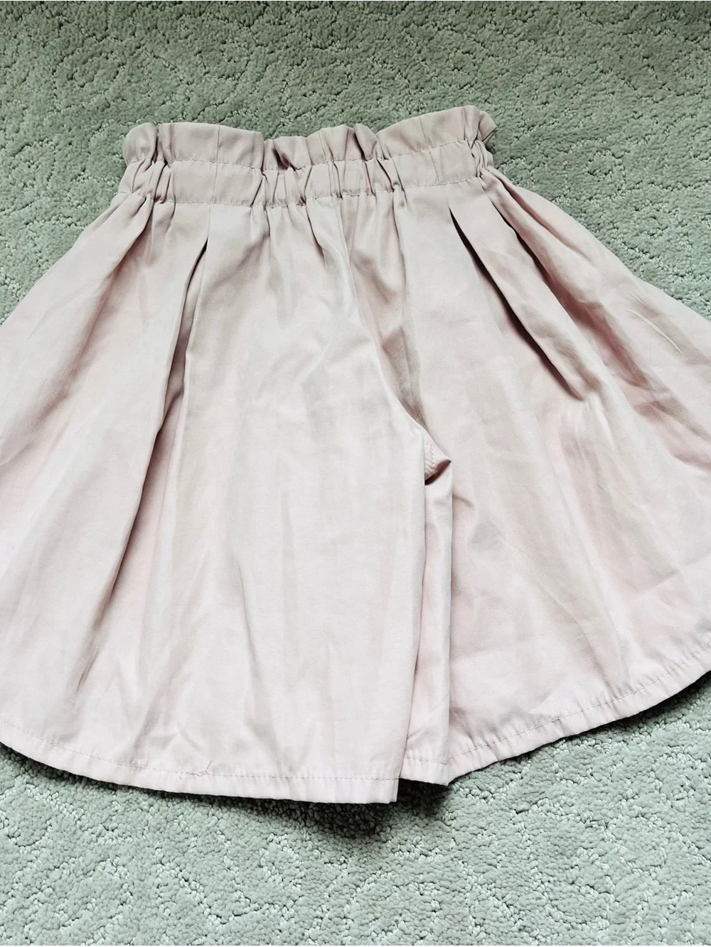 High-Waist elastic Light Pink (blush) Pleated pants with Waist Tie